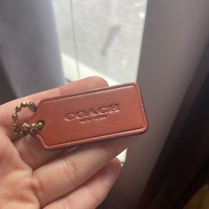 Leather Coach brand keychain